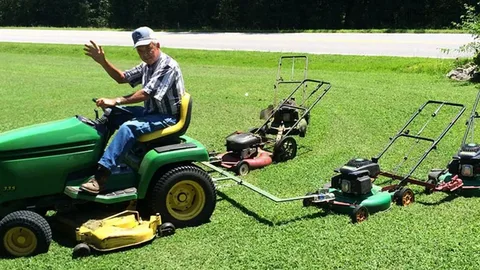 Lawn mowing trailers